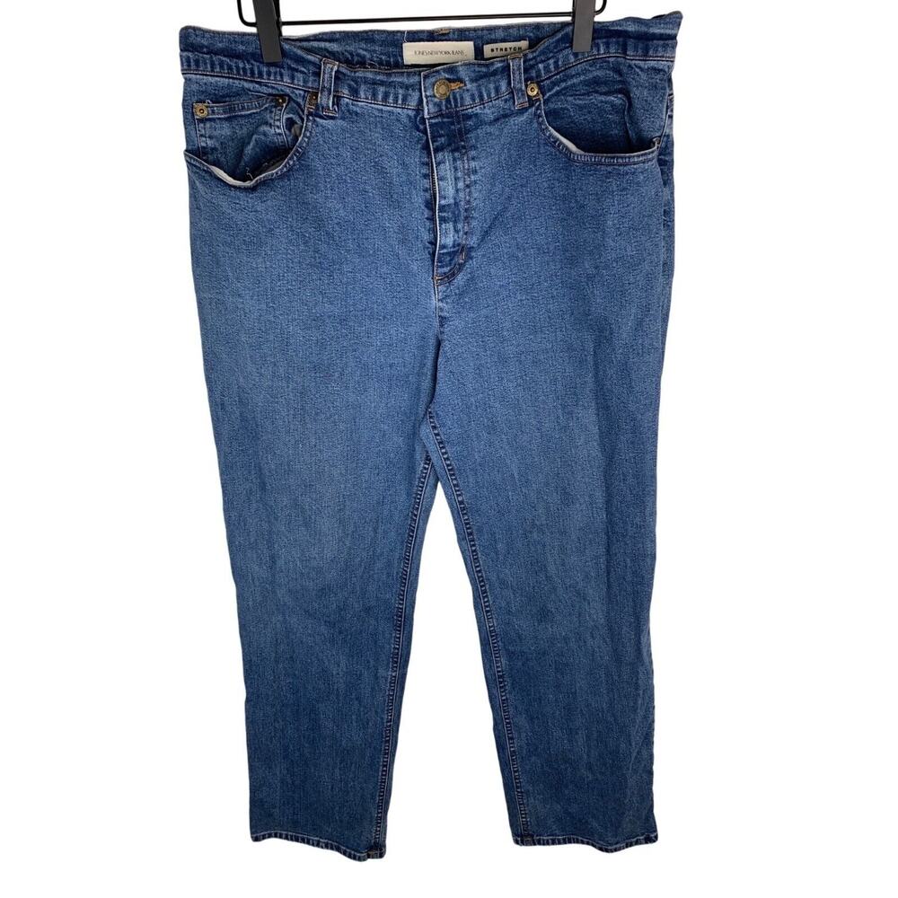 Jones New York Womens Stretch Jeans Size 16 Blue Denim